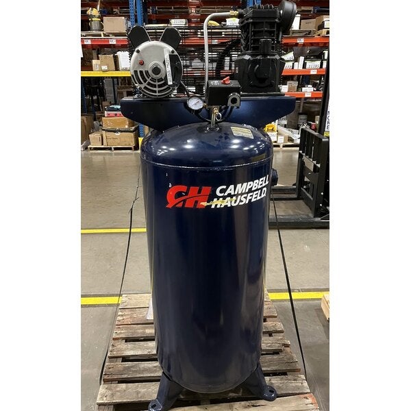 Scratch and Dent Campbell Hausfeld 60 Gallon 1-Stage Vertical Cast Iron Air Compressor VT6195 - 3 1/5 hp, 240V