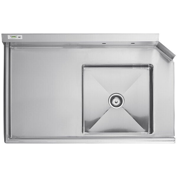 Scratch and Dent Regency 16 Gauge 4' Soiled / Dirty Dish Table - Left Drainboard