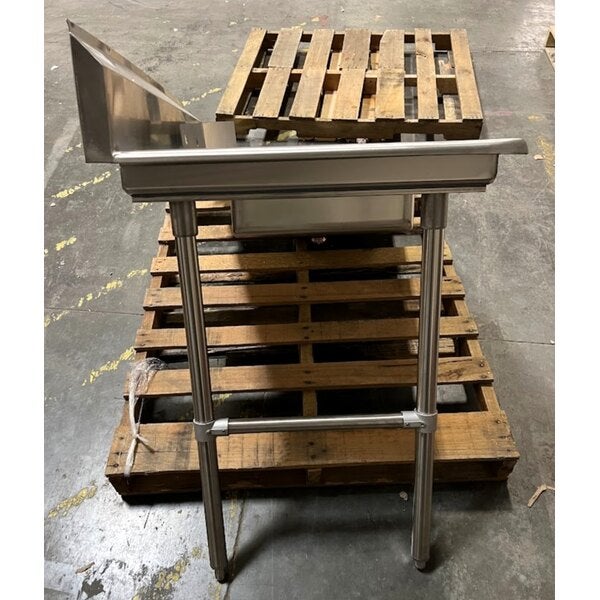 Scratch and Dent Regency 16 Gauge 4' Soiled / Dirty Dish Table - Left Drainboard