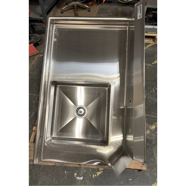 Scratch and Dent Regency 16 Gauge 4' Soiled / Dirty Dish Table - Left Drainboard