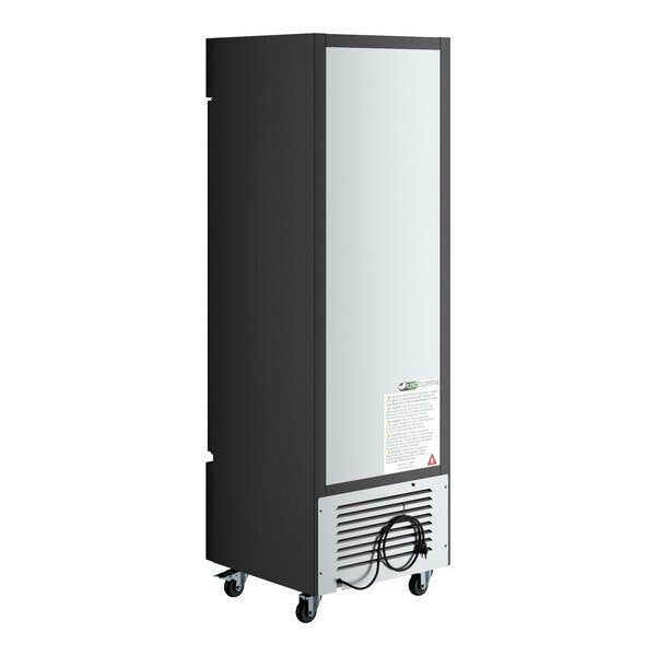 Scratch and Dent MainStreet Equipment GMC-12 23 5/8" Black Swing Glass Door Merchandiser Refrigerator - 120V