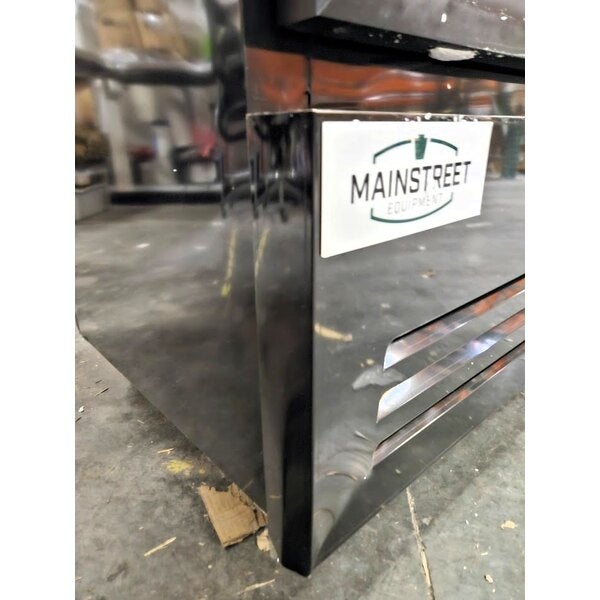 Scratch and Dent MainStreet Equipment GMC-12 23 5/8" Black Swing Glass Door Merchandiser Refrigerator - 120V