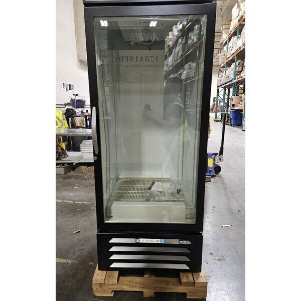 Scratch and Dent Beverage-Air MMR27HC-1-B-WINE MarketMax 30" Black Glass Door Wine Refrigerator