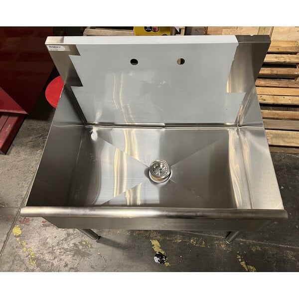 Scratch and Dent Regency 36" x 24" x 13" Utility Sink for (1) 8" Center Faucet
