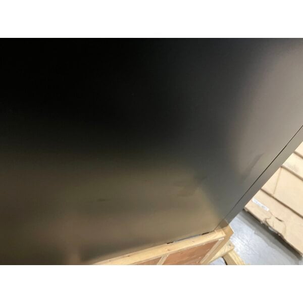 Scratch and Dent Avantco GDC-23-HC 28 3/8" Black Left-Hinged Swing Glass Door Merchandiser Refrigerator with LED Lighting