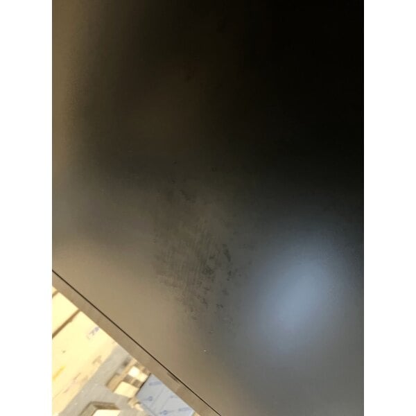 Scratch and Dent Avantco GDC-23-HC 28 3/8" Black Left-Hinged Swing Glass Door Merchandiser Refrigerator with LED Lighting