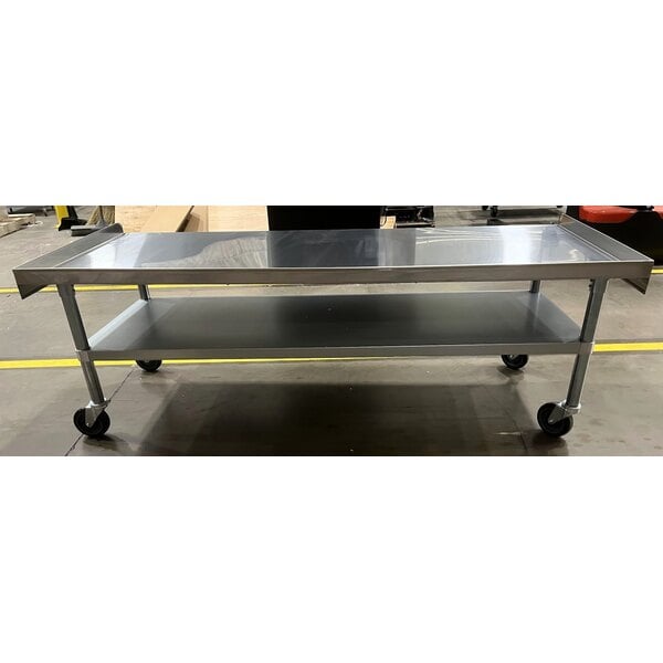 Scratch and Dent Regency 30" x 72" 16 Gauge Stainless Steel Equipment Stand with Galvanized Undershelf and Casters