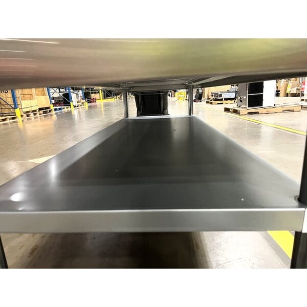 Scratch and Dent Regency 30" x 72" 16 Gauge Stainless Steel Equipment Stand with Galvanized Undershelf and Casters