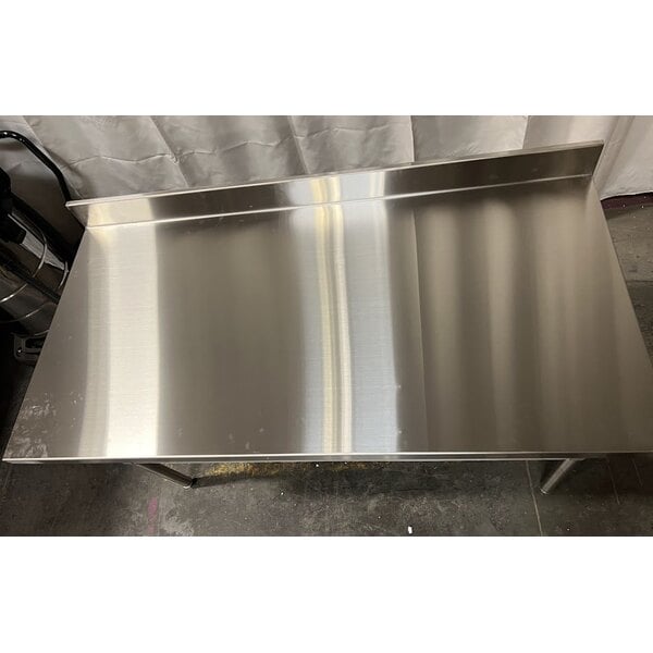 Scratch and Dent Regency Spec Line 30" x 60" 14 Gauge Stainless Steel Commercial Work Table with 4" Backsplash and Undershelf