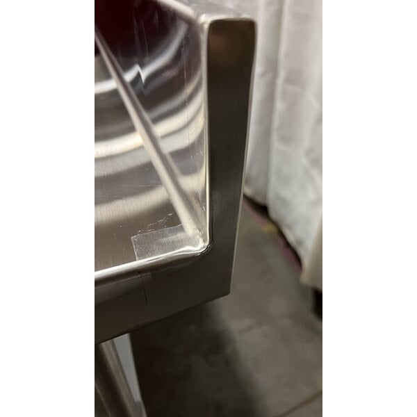 Scratch and Dent Regency Spec Line 30" x 60" 14 Gauge Stainless Steel Commercial Work Table with 4" Backsplash and Undershelf