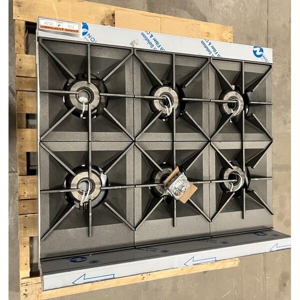 Scratch and Dent Wolf by Vulcan AHP636-NAT Achiever Natural Gas 36" 6 Burner Countertop Range - 180,000 BTU