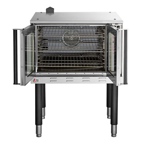 Scratch and Dent Cooking Performance Group FEC-100-B Single Deck Standard Depth Full Size Electric Convection Oven - 208V, 1 Phase, 11 kW