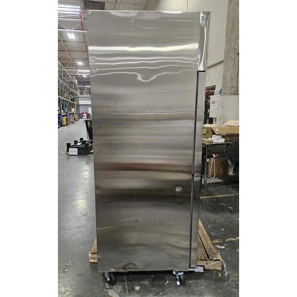 Scratch and Dent Avantco Z2-F4-KWMS 54" VersaHub WiFi-Enabled Solid Half Door Stainless Steel Reach-In Freezer