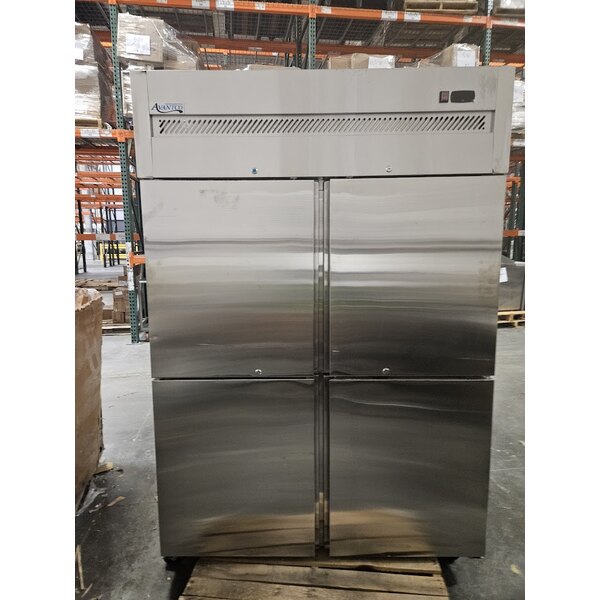 Scratch and Dent Avantco Z2-F4-KWMS 54" VersaHub WiFi-Enabled Solid Half Door Stainless Steel Reach-In Freezer