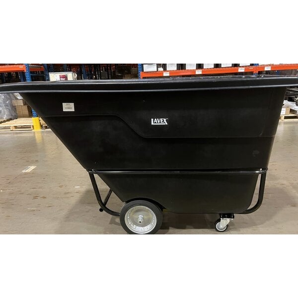 Scratch and Dent Lavex 1 Cubic Yard Black Standard-Duty Tilt Truck / Trash Cart (1250 lb. Capacity)