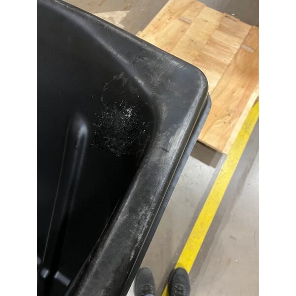 Scratch and Dent Lavex 1 Cubic Yard Black Standard-Duty Tilt Truck / Trash Cart (1250 lb. Capacity)