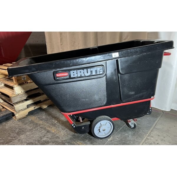 Scratch and Dent Rubbermaid® FG130600BLA BRUTE Black 0.5 Cubic Yard Tilt Truck / Trash Cart (1400 lb.)