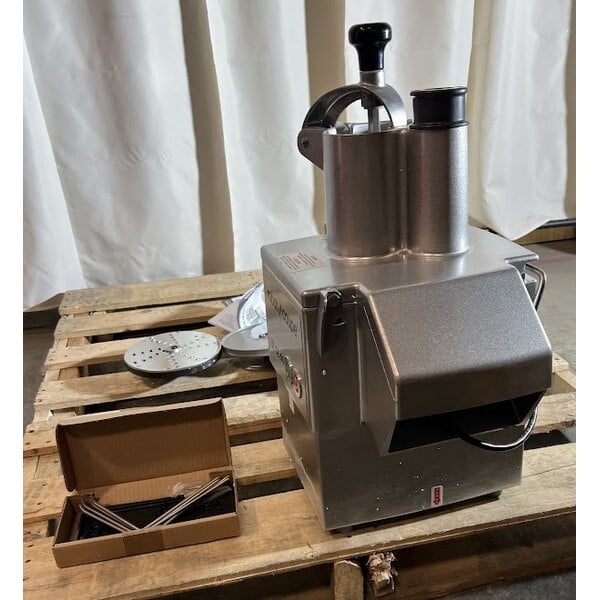 Scratch and Dent Robot Coupe CL50E Ultra Tex-Mex Dice Continuous Feed Food Processor with 6 Discs, Dice Cleaning, and Wall Holder Kits - 1 1/2 hp