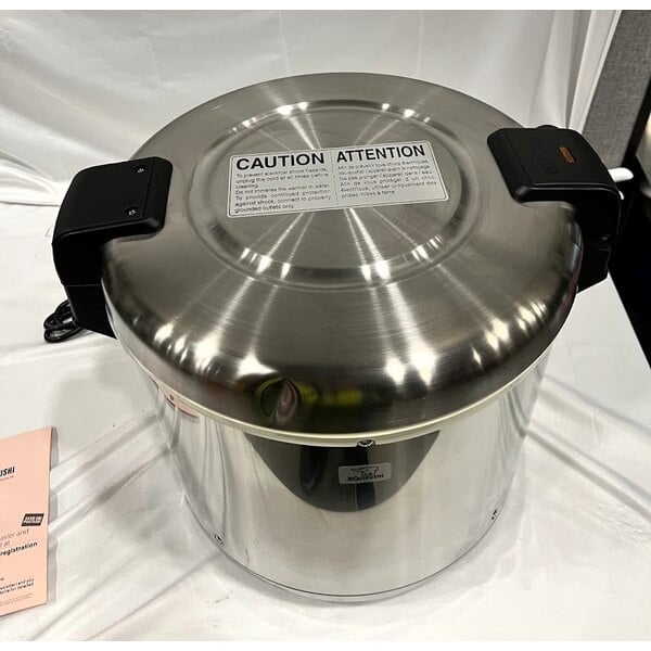 Scratch and Dent Zojirushi THA-803SA 88 Cup (Cooked) Stainless Steel Electric Rice Warmer with Removable Pot - 120V, 77W