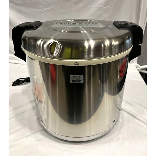 Scratch and Dent Zojirushi THA-803SA 88 Cup (Cooked) Stainless Steel Electric Rice Warmer with Removable Pot - 120V, 77W