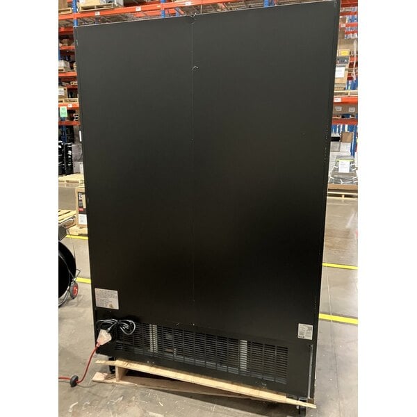 Scratch and Dent Avantco GDS-47-HC 53" Black Sliding Glass Door Merchandiser Refrigerator with LED Lighting