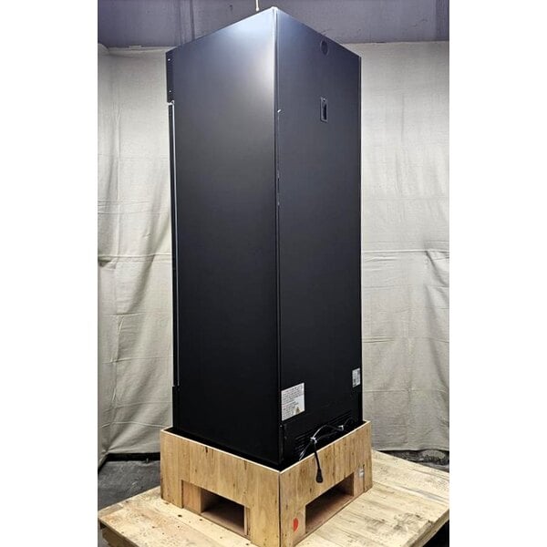 Scratch and Dent Avantco GDC-12F-HC 27" Black Swing Glass Door Merchandiser Freezer with LED Lighting