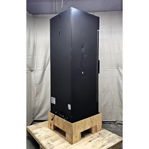 Scratch and Dent Avantco GDC-12F-HC 27" Black Swing Glass Door Merchandiser Freezer with LED Lighting