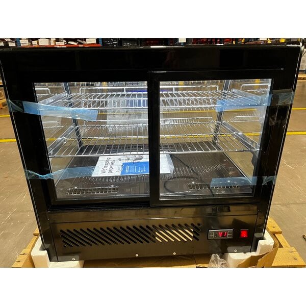 Scratch and Dent Avantco BCC-28-HC 27 1/2" Black Refrigerated Countertop Bakery Display Case with LED Lighting
