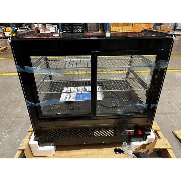 Scratch and Dent Avantco BCC-28-HC 27 1/2" Black Refrigerated Countertop Bakery Display Case with LED Lighting