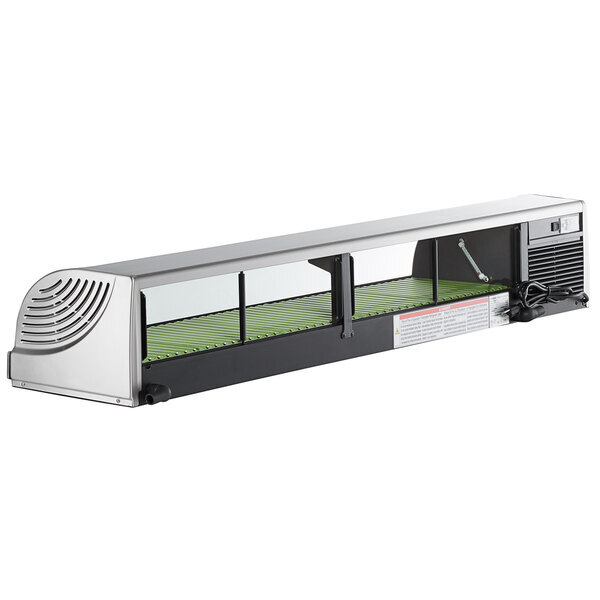 Scratch and Dent Hoshizaki HNC-180BA-L-SLH Curved Glass Refrigerated Sushi Display Case 71" - Left Side Compressor
