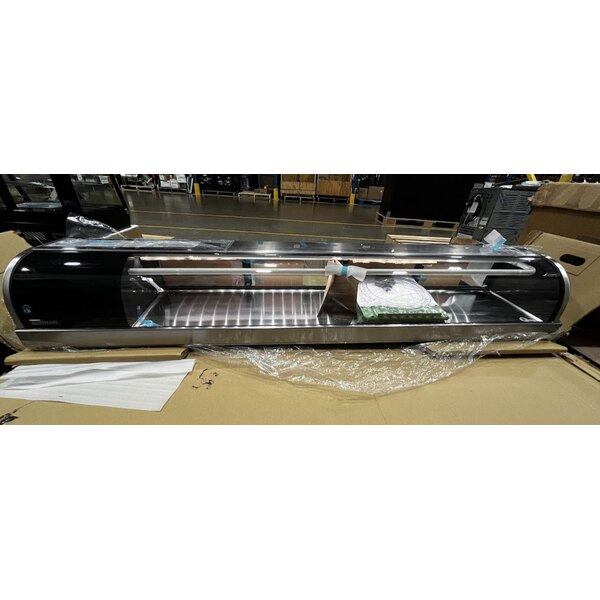 Scratch and Dent Hoshizaki HNC-180BA-L-SLH Curved Glass Refrigerated Sushi Display Case 71" - Left Side Compressor