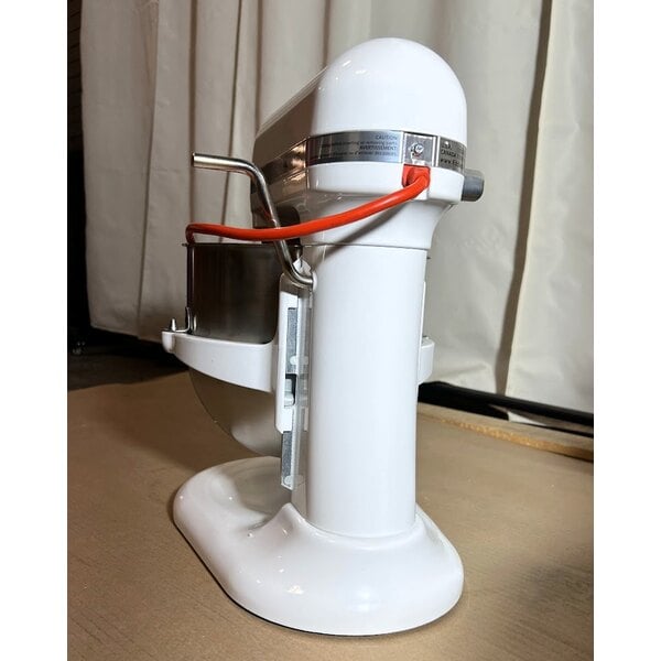 Scratch and Dent KitchenAid KSM8990WH White 8 Qt. Bowl Lift Countertop Mixer with Standard Accessories - 120V, 1 3/10 hp