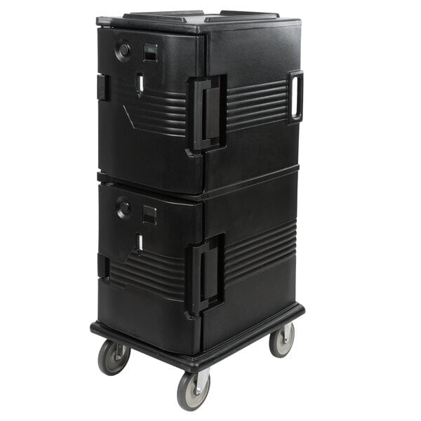 Scratch and Dent Cambro UPCH800110 Ultra Camcart® Black Electric Hot Food Holding Cabinet in Fahrenheit - 110V