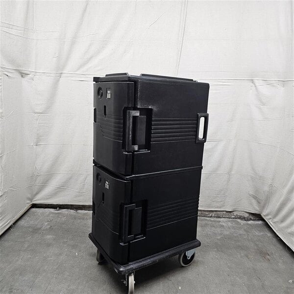 Scratch and Dent Cambro UPCH800110 Ultra Camcart® Black Electric Hot Food Holding Cabinet in Fahrenheit - 110V