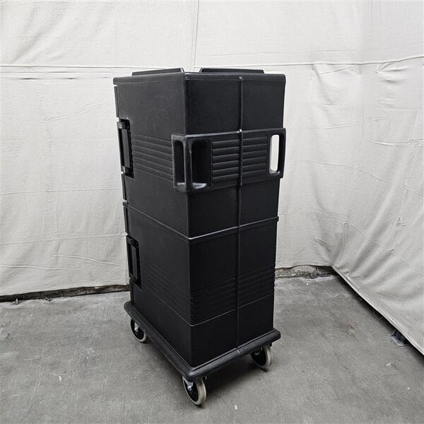 Scratch and Dent Cambro UPCH800110 Ultra Camcart® Black Electric Hot Food Holding Cabinet in Fahrenheit - 110V