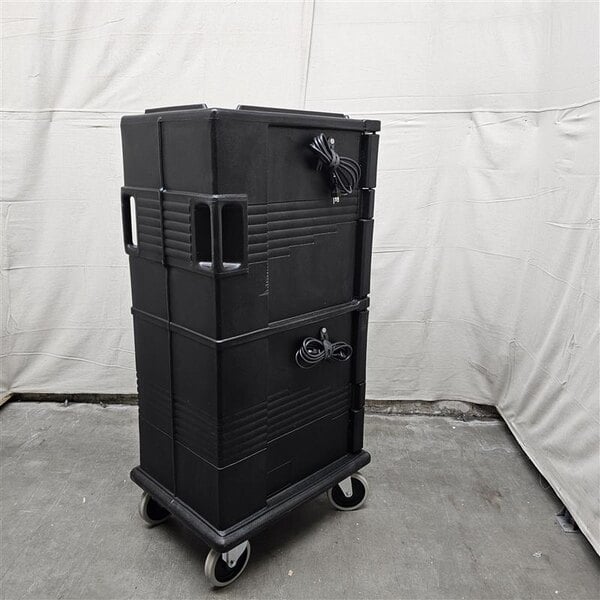 Scratch and Dent Cambro UPCH800110 Ultra Camcart® Black Electric Hot Food Holding Cabinet in Fahrenheit - 110V