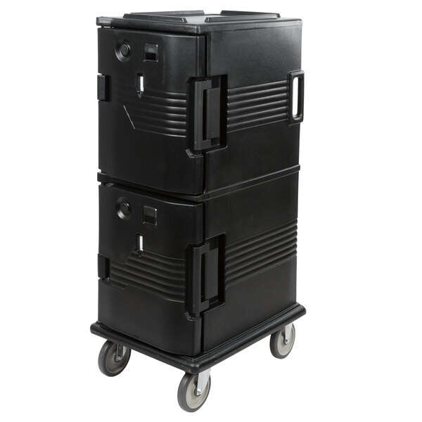 Scratch and Dent Cambro UPCH800110 Ultra Camcart® Black Electric Hot Food Holding Cabinet in Fahrenheit - 110V