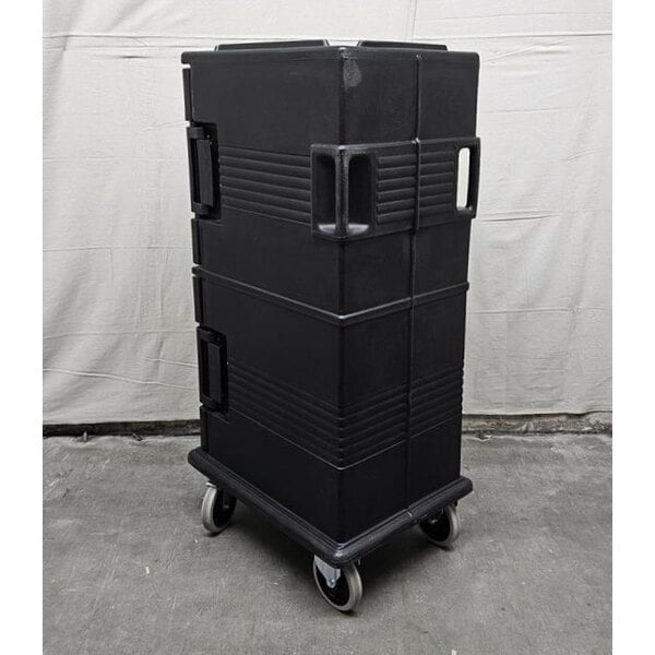 Scratch and Dent Cambro UPCH800110 Ultra Camcart® Black Electric Hot Food Holding Cabinet in Fahrenheit - 110V