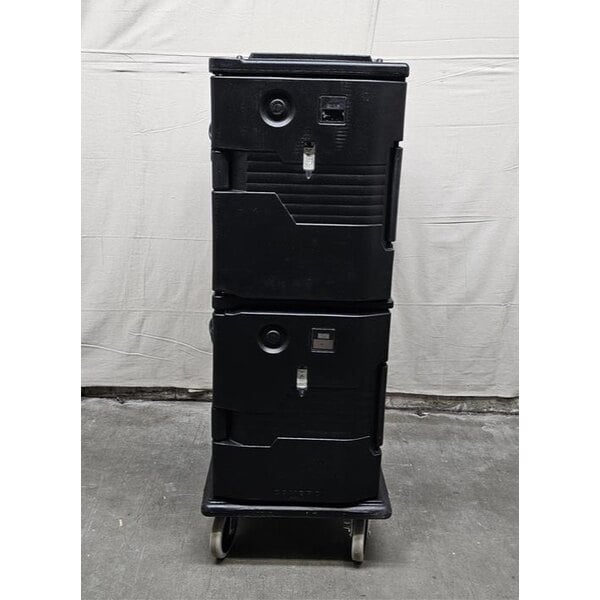 Scratch and Dent Cambro UPCH800110 Ultra Camcart® Black Electric Hot Food Holding Cabinet in Fahrenheit - 110V