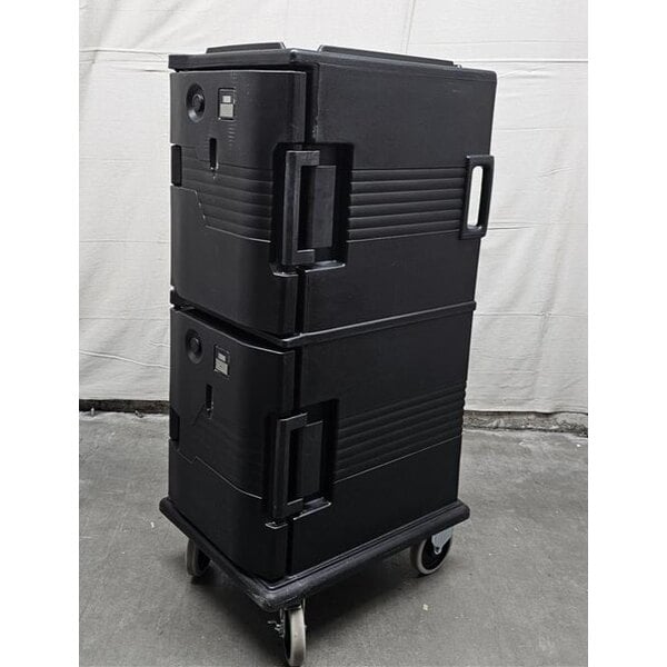 Scratch and Dent Cambro UPCH800110 Ultra Camcart® Black Electric Hot Food Holding Cabinet in Fahrenheit - 110V