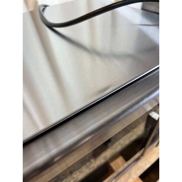 Scratch and Dent Solwave Ameri-Series Medium-Duty Stainless Steel Commercial Microwave with Push Button Controls - 120V, 1,200W
