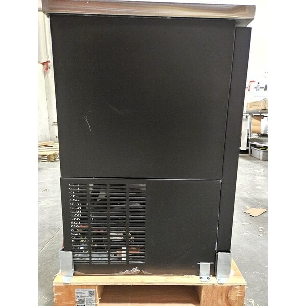 Scratch and Dent Avantco UBB-48G-HC 48" Black Counter Height Narrow Glass Door Back Bar Refrigerator with LED Lighting