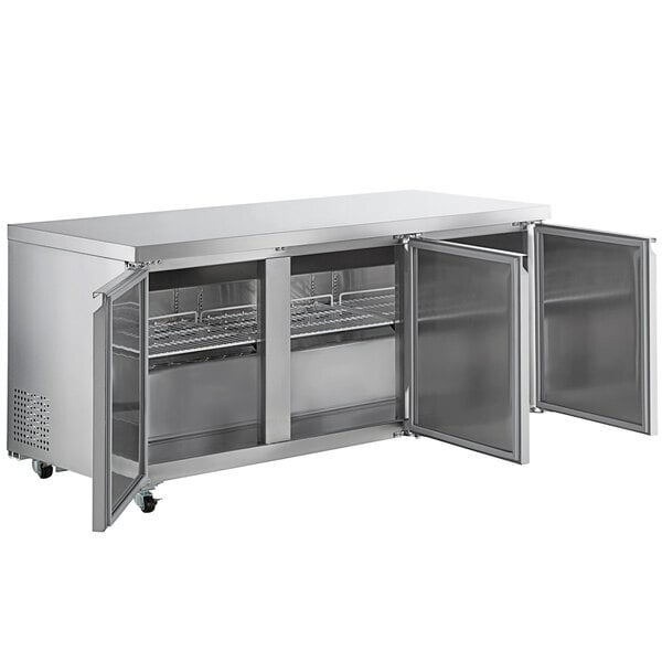 Scratch and Dent Avantco SS-UC-72R-HC 72" Stainless Steel ADA Height Undercounter Refrigerator