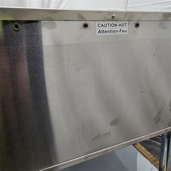 Scratch and Dent ServIt GST-4WE-LP Four Pan Open Well Liquid Propane Steam Table with Undershelf - 14,000 BTU