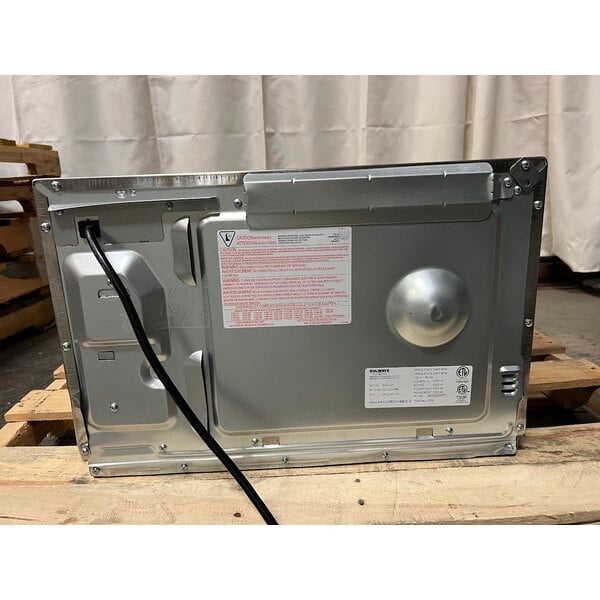Scratch and Dent Solwave Ameri-Series Medium-Duty Stainless Steel Commercial Microwave with Push Button Controls - 120V, 1,200W