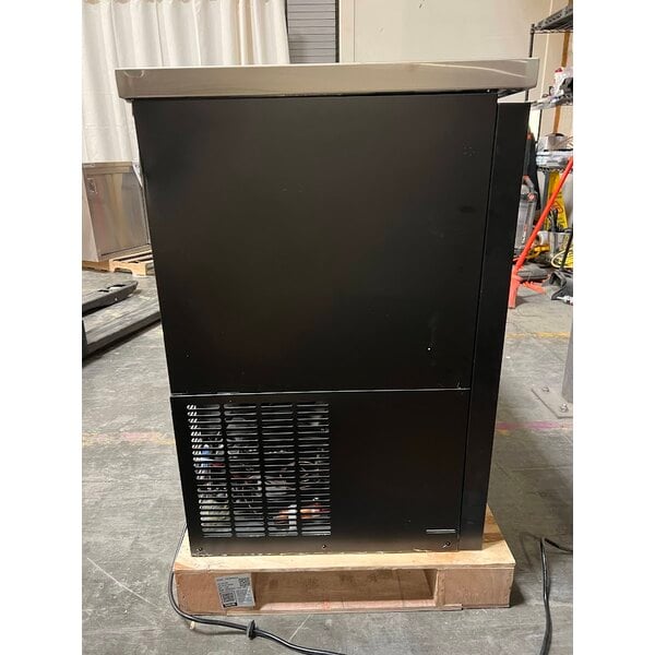 Scratch and Dent Avantco UBB-60G-HC 60" Black Counter Height Narrow Glass Door Back Bar Refrigerator with LED Lighting