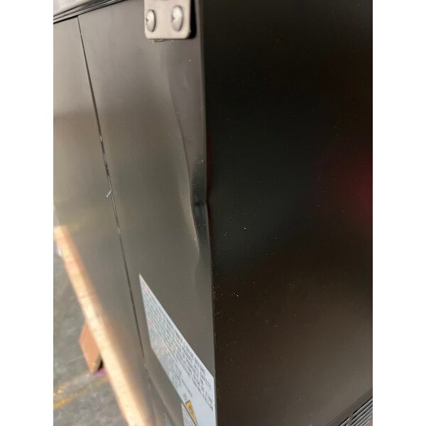 Scratch and Dent Avantco UBB-60G-HC 60" Black Counter Height Narrow Glass Door Back Bar Refrigerator with LED Lighting