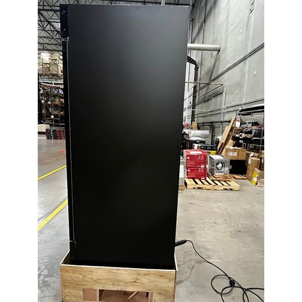 Scratch and Dent Avantco GDC-49-HC 53" Black Swing Glass Door Merchandiser Refrigerator with LED Lighting