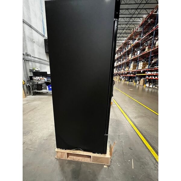 Scratch and Dent Avantco GDC-49-HC 53" Black Swing Glass Door Merchandiser Refrigerator with LED Lighting