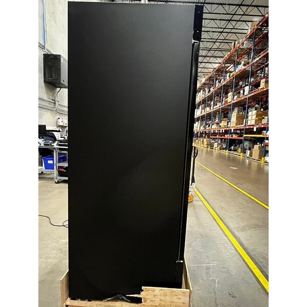 Scratch and Dent Avantco GDC-49-HC 53" Black Swing Glass Door Merchandiser Refrigerator with LED Lighting